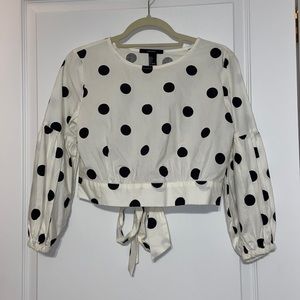 Forever 21 Polka dot cropped blouse